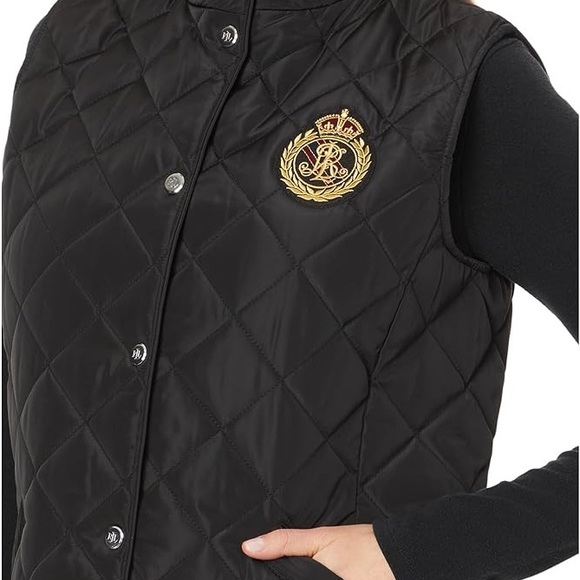 Lauren Ralph Lauren Women's Recycled Quilt Vest W Crest 23" - Picture 3 of 10